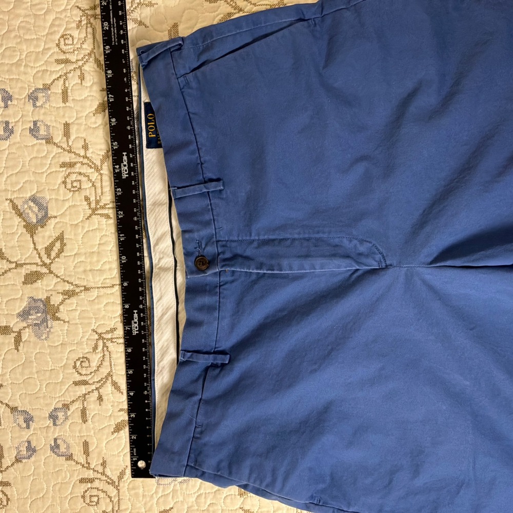 Polo Ralph Lauren Chino Pants Mens 38x30 Blue Good Stretch Classic Fit - Picture 6 of 10